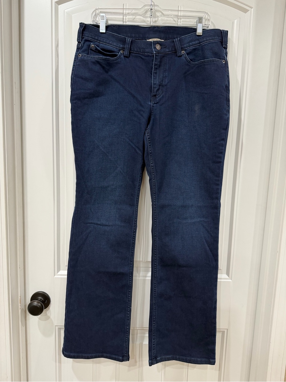 NWOT Duluth Trading Co Dark Navy Boot-Cut Jeans